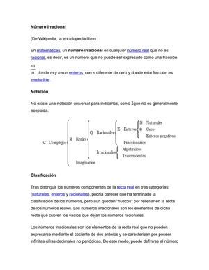 Números irracionales