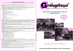 Tarif brochure Grouptour 2012