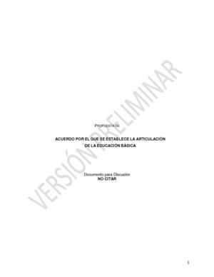 Propuesta de Acuerdo de Educación Básica
