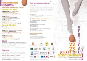 Programme Vertical'été 2011