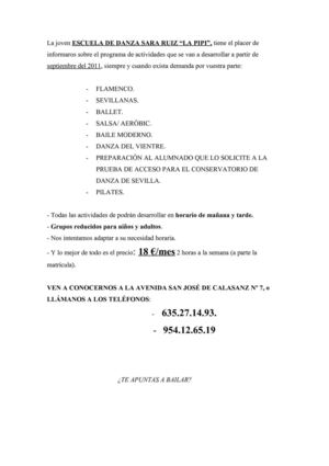 ESCUELA DE DANZA EN MONTEQUINTO