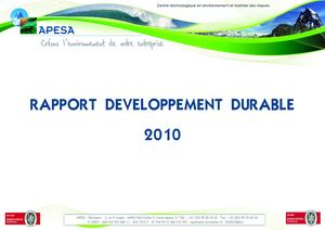 RAPPORT DEVELOPPEMENT DURABLE APESA 2010