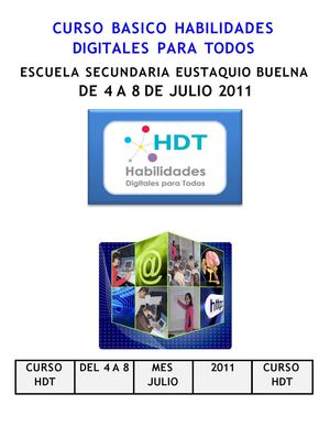  CURSO BASICO Sec Eustaquio Buelna QUE ES HDT ?