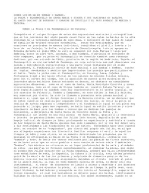 LOS BAILES DE BOMBAS O BAMBAS