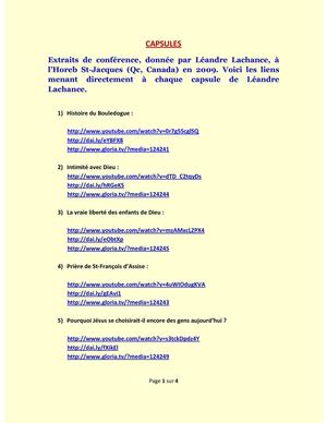 A) Liens des Capsules