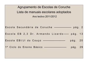 Manuais Escolares do Agrupamento de Escolas de Coruche