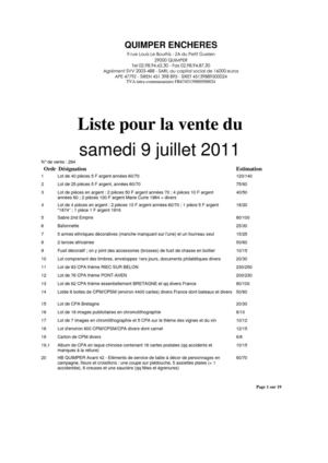 liste 9 juillet 2011