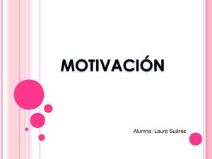 Motivación al logro y personaje.