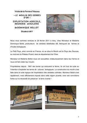 Présentation du Meunier