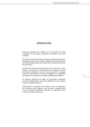 Annuaire statistique de la Défense 2010-2011