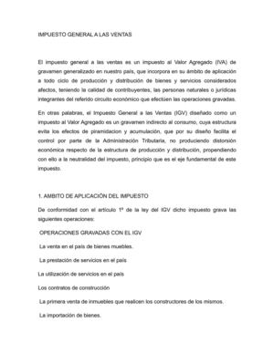 impuesto general a las ventas