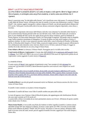 berat guida turistica riassunto