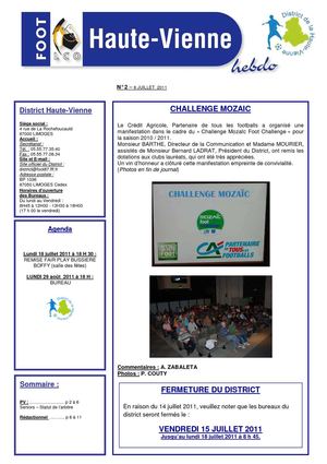 Hebdo 87 N° 2 08.07.2011