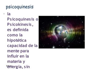 La Psicoquinesis