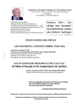 Testaments techniques de Raoul et Christian Pateras-Pescara de Castelluccio.