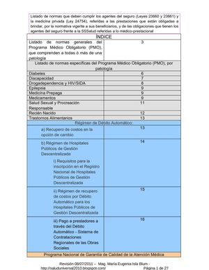 PMO Programa Médico Obligatorio, PMA Programa Médico Asistencial, Cartillas, Planes Superadores, Planes Adherentes, Contratos y más