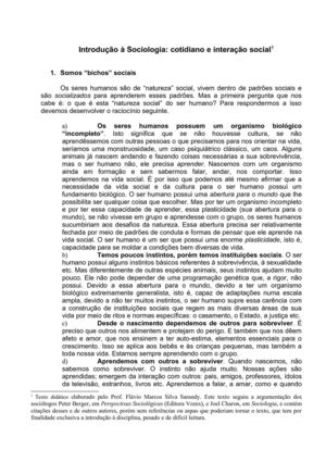 Introdução à Sociologia
