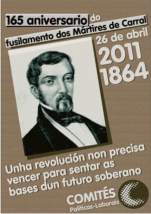 Homenaxe aos Mártires de Carral publicado polo Comité de Políticas da USC