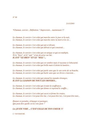poème n°90 "chaman"