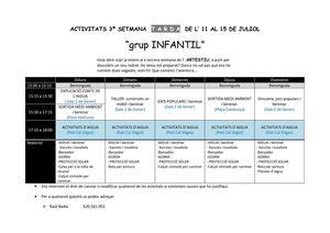 3a Setmana TARDA - programació