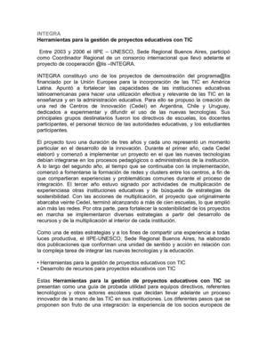 Herramientas para la gestión de proyectos educativos con TIC