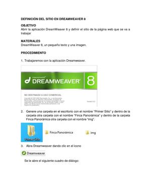 Definicion del sitio en Dreamweaver