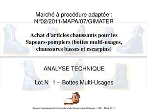 analyse des BMU du SDIS 08