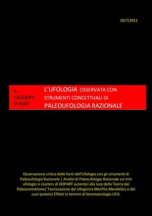 l'Ufologia osservata dalla Paleoufologia Razionale