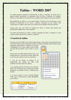 Introduccion a tablas