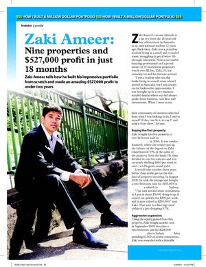 From BROKE to $527,000 profit in just 18 months Zaki Ameer tells how he built his impressive portfolio from scratch and made an amazing $527,000 profit in under two years