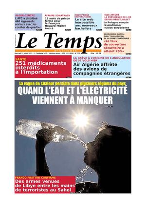 Le Temps d'Algérie Edition du Mercredi 13 juillet 2011