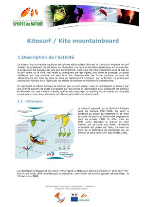 Sports de nature : Kitesurf - Kite mountainboard