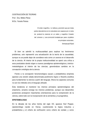 Construcciona de teoria