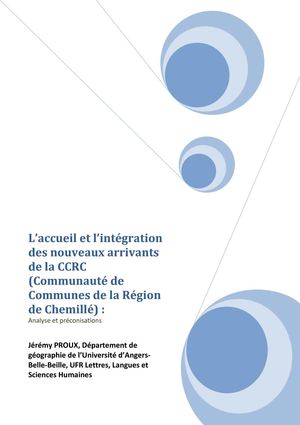 Commission nouveaux arrivants - Communauté de Communes de la Région de Chemillé