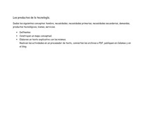 Los productos de la Tecnologia