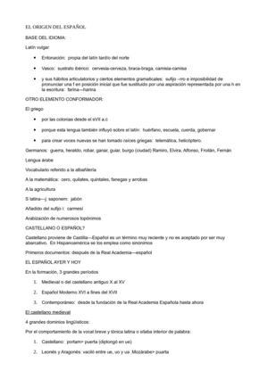 EL ORIGEN DEL ESPAÑOL.Resumen docx