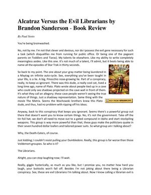 Alcatraz Versus the Evil Librarians by Brandon Sanderson