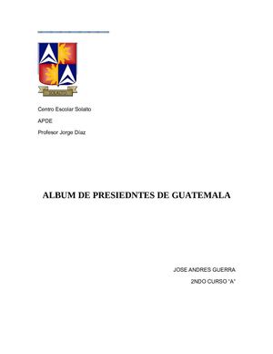 Álbum de Presidentes de Guatemala