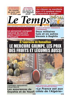 Le Temps d'Algérie Edition du Samedi 16 juillet 2011