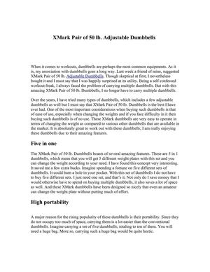 XMark Pair of 50 lbs adjustable dumbbells