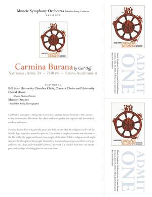 Carmina Burana Ticket Packet