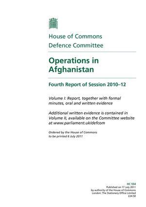 Operations in Afghanistan (British report, july 2011)
