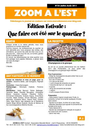 Zoom à l'Est 56 Edition estivale 