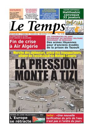 Le Temps d'Algérie Edition du Mardi 19 juillet 2011