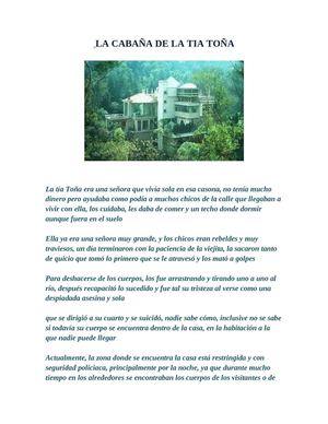 LA CABAÑA DE LA TIA TOÑA