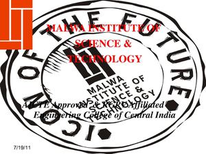 Malwa Institute of Science & Technology Profile 