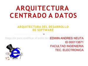 ARQUITECTURA CENTRADO A DATOS