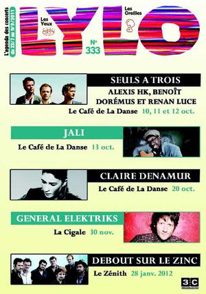 LYLO 333 (Agenda des concerts du 23 juillet au 9 septembre 2011)