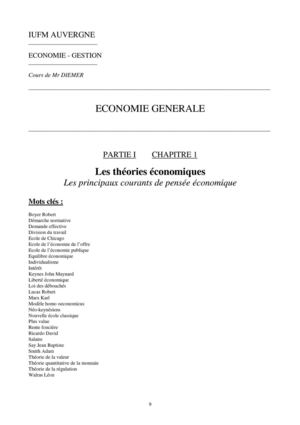 Les théories économiques