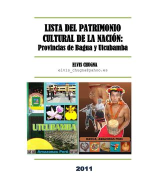 Lista del Patrimonio Cultural de la Nación: Provincias de Bagua y Utcubamba